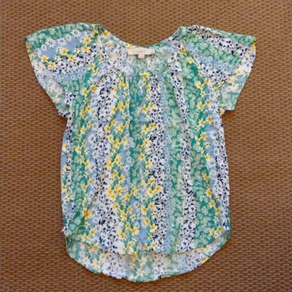 LOFT Petite Floral Blouse